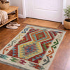 Hand Woven Wool Kelim 2' 0" x 2' 11" ft / 60 x 89 cm - No. R38393