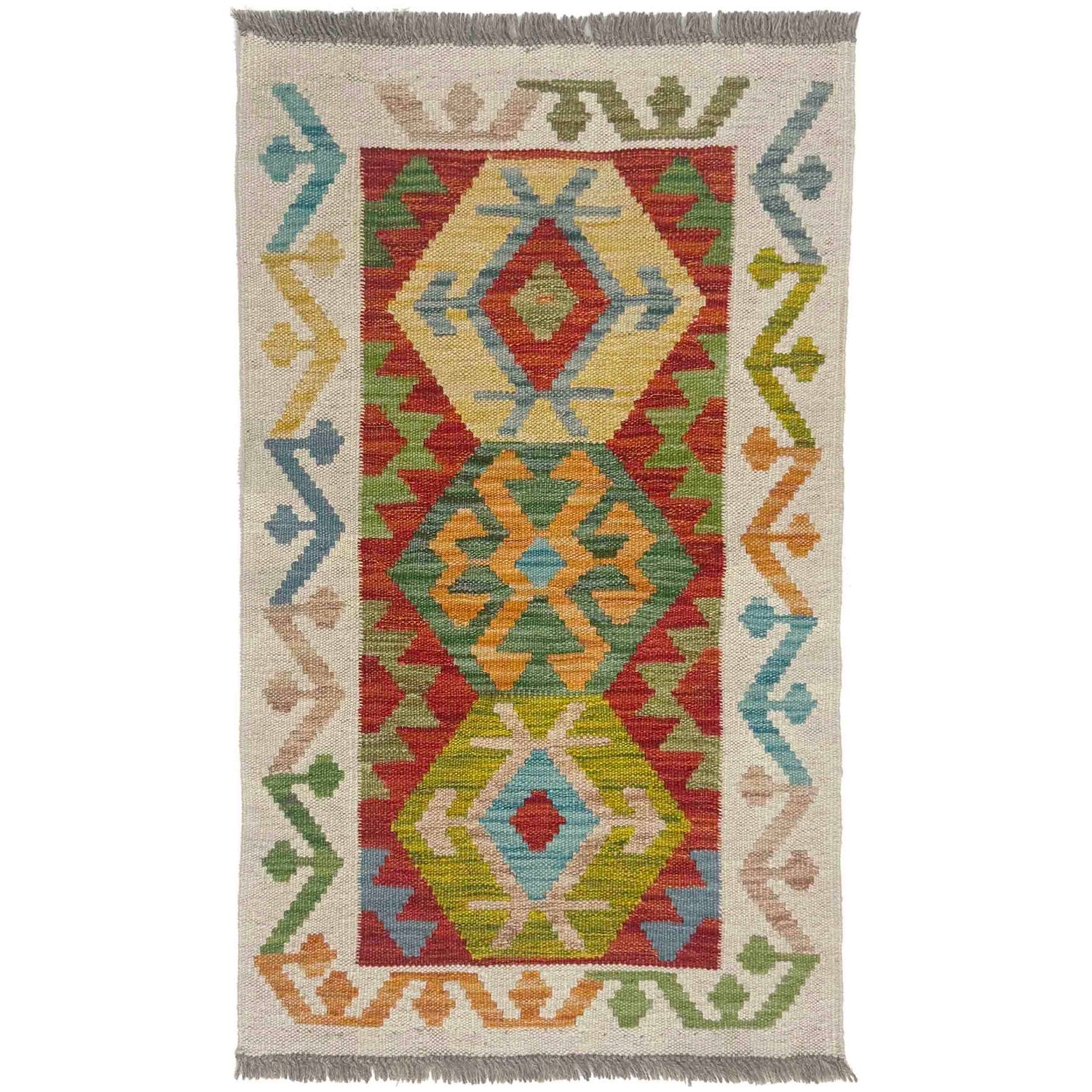 Small Size Chobi Kilim 1' 10" x 3' 2" ft / 57 x 97 cm - No. R38396