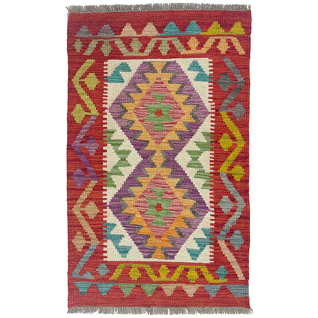Handmade Vegetable Kilim 2' 0" x 3' 5" ft / 61 x 103 cm - No. R38418
