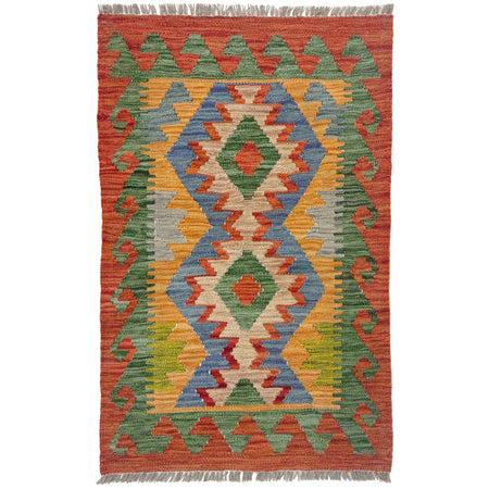 Handmade Vegetable Kelim 2' 0" x 3' 3" ft / 62 x 98 cm - No. R38423
