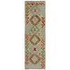 Hand Woven Wool Kelim Runner 1' 7" x 5' 6"  ft / 48 x 168 cm - No. R38612