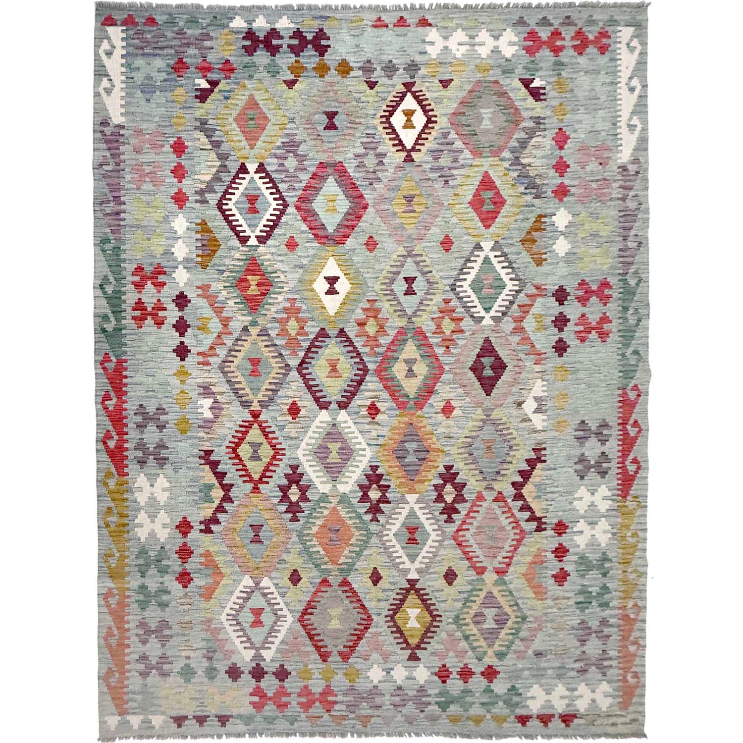Handmade Vegetable Kilim 6' 7" x 9' 6" ft / 201 x 290 cm - No. R38630