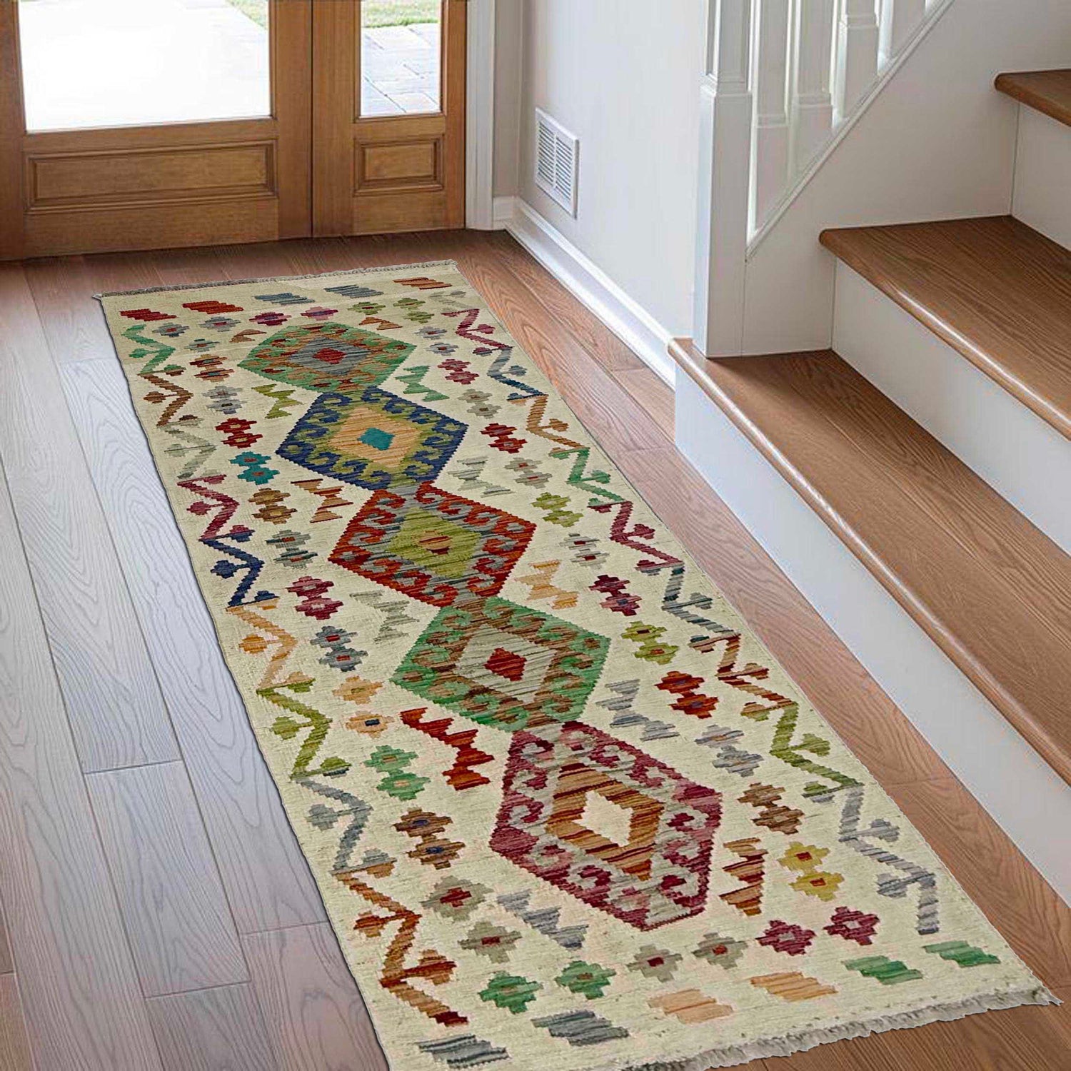Hand Made Afghan Kilim Runner 2' 1" x 5' 10" ft / 64 x 178 cm - No. R38638