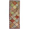 Multi Color ful Flat-Weave Wool Kilim Runner 2' 7" x 6' 7" ft / 79 x 200 cm - No. R38645