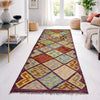 Multi Color ful Flat-Weave Wool Kilim Runner 2' 7" x 6' 7" ft / 79 x 200 cm - No. R38645