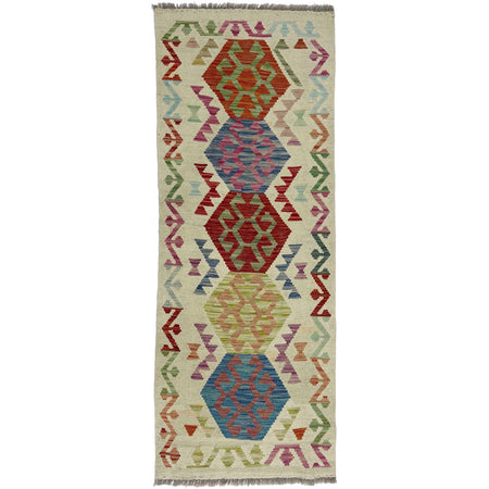 Handmade Vegetable Kelim Runner 2' 1" x 5' 7" ft / 64 x 171 cm - No. R38650