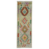 Hand Woven Wool Kelim Runner 1' 10" x 5' 8" ft / 56 x 173 cm - No. R38653