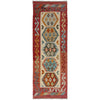 Multi Color ful Flat-Weave Wool Kilim Runner 2' 0" x 5' 10" ft / 61 x 179 cm - No. R38657