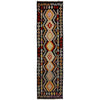 Multi Color ful Flat-Weave Wool Kilim Runner 2' 7" x 9' 10" ft / 79 x 300 cm - No. R38659