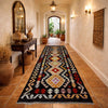 Multi Color ful Flat-Weave Wool Kilim Runner 2' 7" x 9' 10" ft / 79 x 300 cm - No. R38659