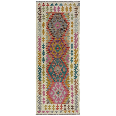 Handmade Vegetable Kilim Runner 2' 6" x 6' 9" ft / 77 x 207 cm - No. R38661