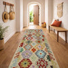 Handmade Turkish Design Wool Kilim Runner 2' 5" x 7' 1" ft / 73 x 217 cm - No. R38664