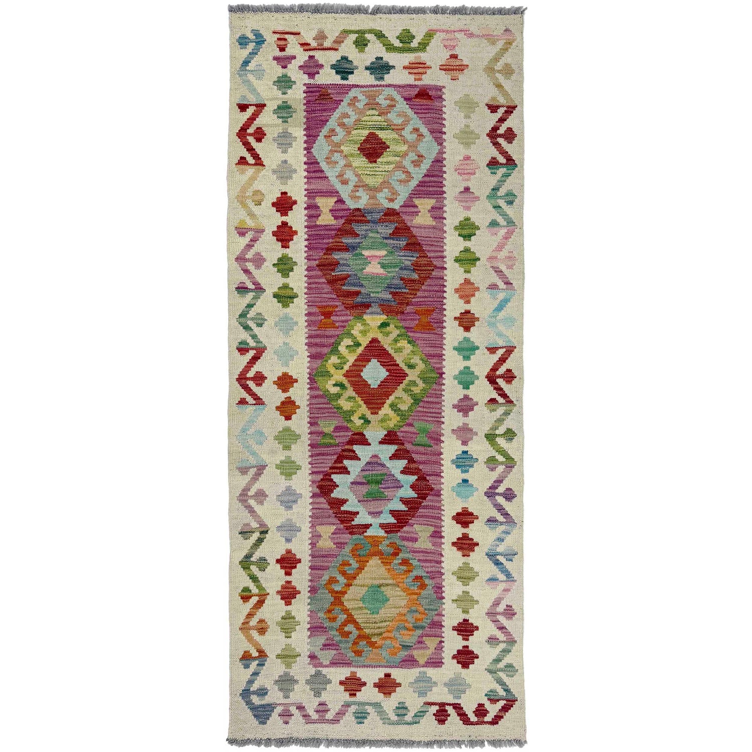 Short Chobi Kilim Runner 2' 5" x 5' 9" ft / 73 x 176 cm - No. R38665