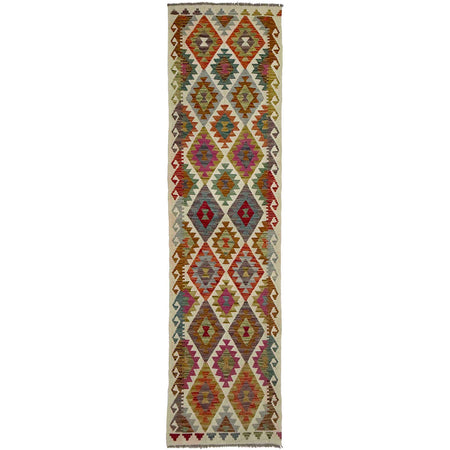 Handmade Vegetable Kelim Runner 2' 6" x 9' 10" ft / 75 x 300 cm - No. R38668
