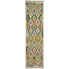 Hand Woven Wool Kelim Runner 2' 7" x 9' 11" ft / 78 x 301 cm - No. R38675