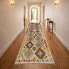Hand Knotted Afghan Style Kilim Runner 2' 10" x 10' 6" ft / 87 x 320 cm - No. R38677