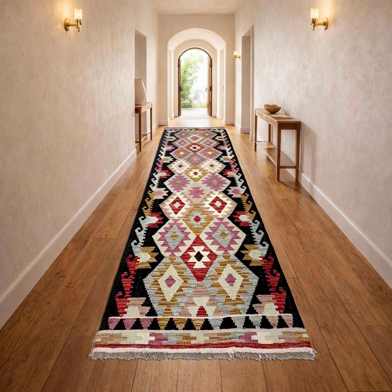 Long Chobi Kilim Runner 2' 8" x 9' 5" ft / 82 x 286 cm - No. R38681