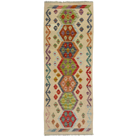 Hand Made Afghan Kilim Runner 2' 2" x 5' 9" ft / 67 x 175 cm - No. R38682