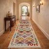 Hand Woven Wool Kelim Runner 2' 8" x 9' 5" ft / 82 x 287 cm - No. R38695