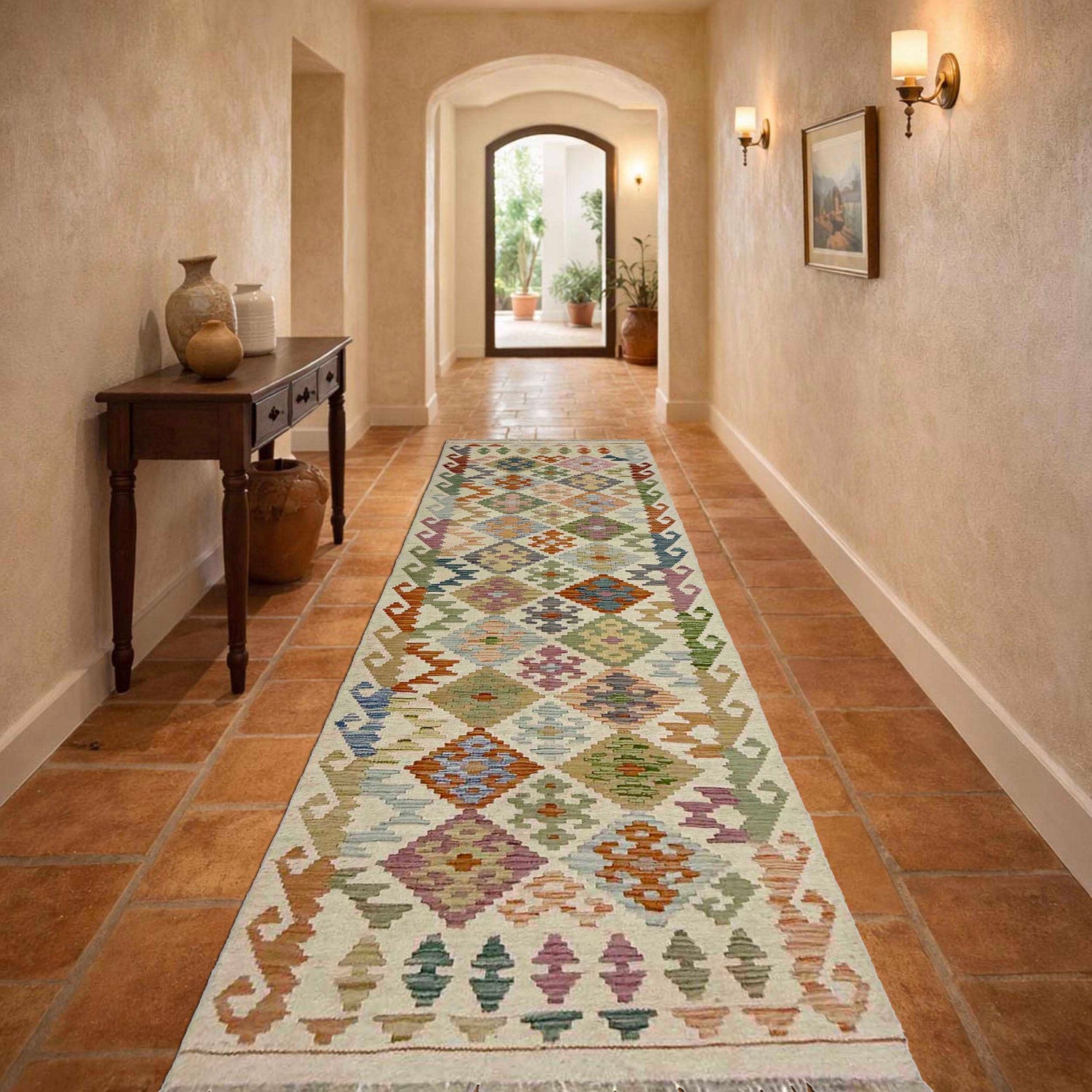 Long Chobi Kilim Runner 2' 10" x 9' 4" ft / 86 x 284 cm - No. R38704