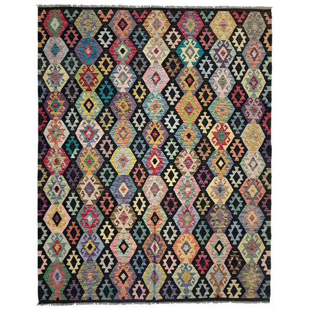Handmade Afghan Vegetable Kilim 6' 7" x 9' 7" ft / 201 x 292 cm - No. R38710