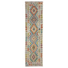 Handmade Afghan Vegetable Kilim Runner 2' 9" x 9' 8" ft / 84 x 295 cm - No. R38712