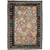 Multi Color ful Flat-Weave Wool Kilim 6' 11" x 9' 7" ft / 211 x 292 cm - No. R38713