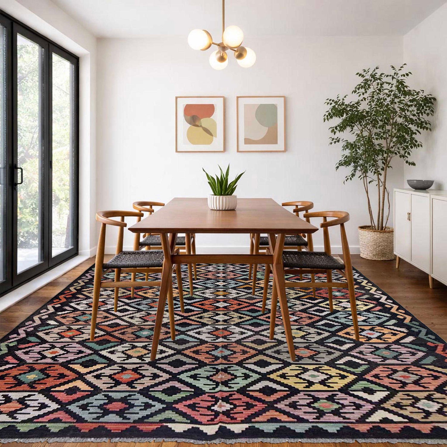 Handmade Vegetable Kilim 6' 4" x 9' 9" ft / 192 x 297 cm - No. R38714