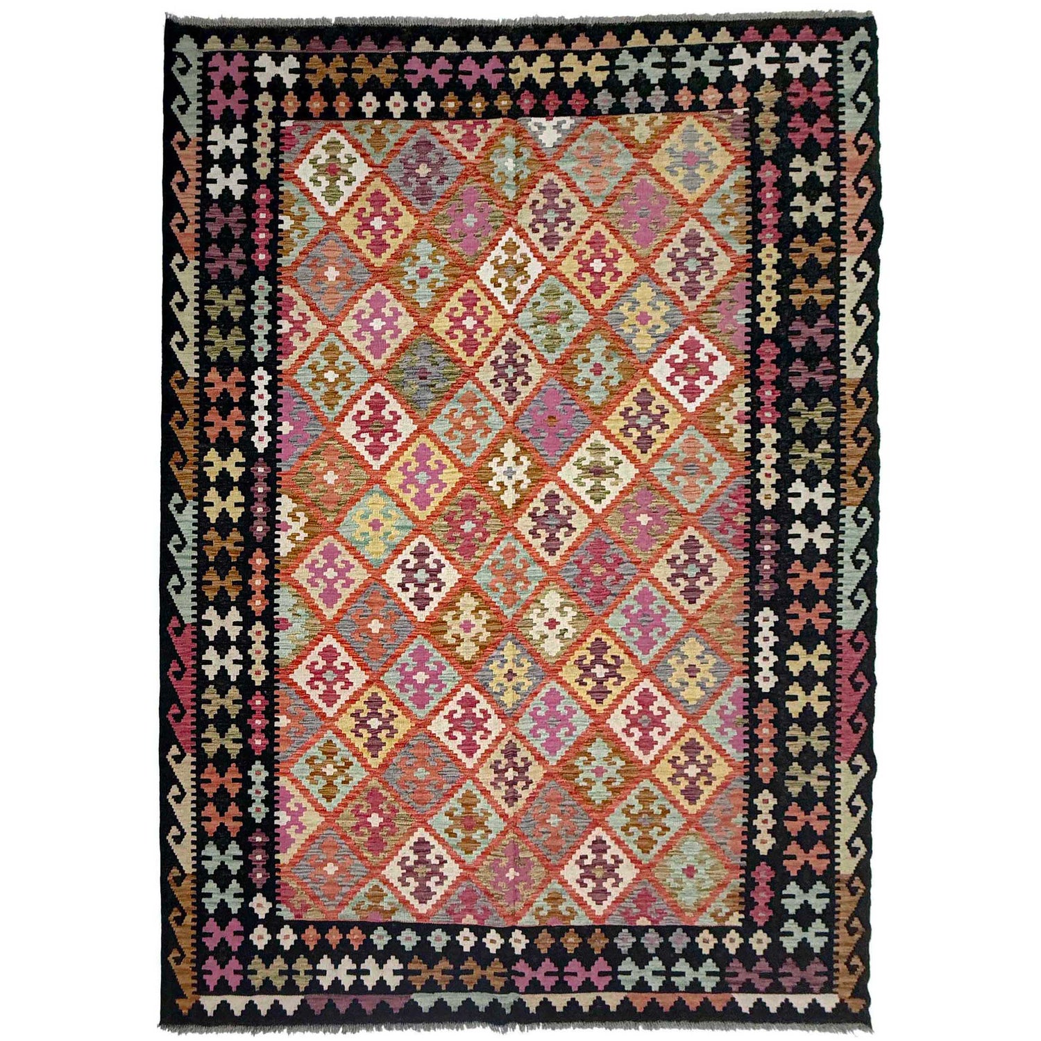Handmade Vegetable Kelim 6' 11" x 10' 0" ft / 210 x 305 cm - No. R38715