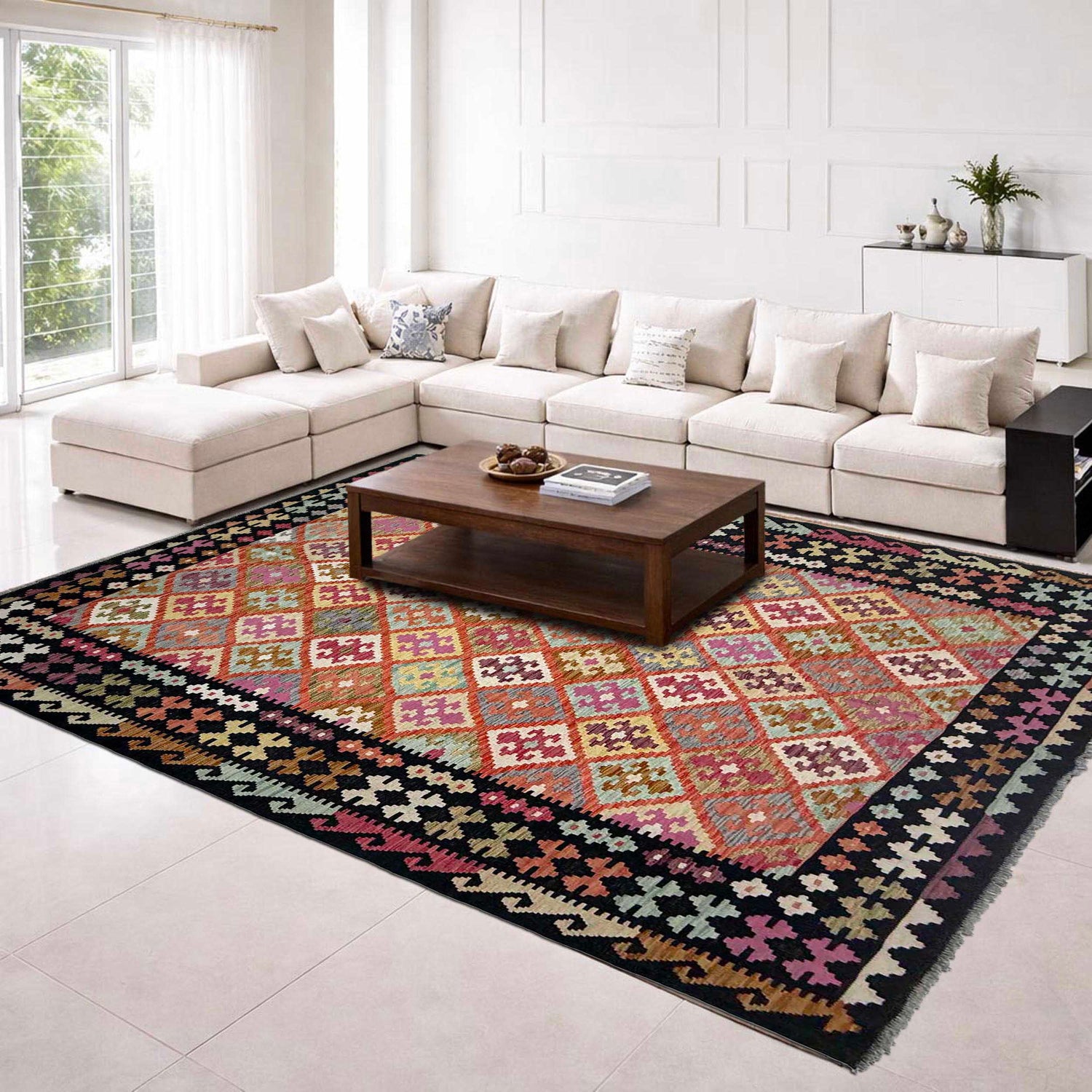 Handmade Vegetable Kelim 6' 11" x 10' 0" ft / 210 x 305 cm - No. R38715
