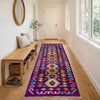 Hand Woven Wool Kelim Runner 2' 5" x 7' 10" ft / 73 x 238 cm - No. R38718