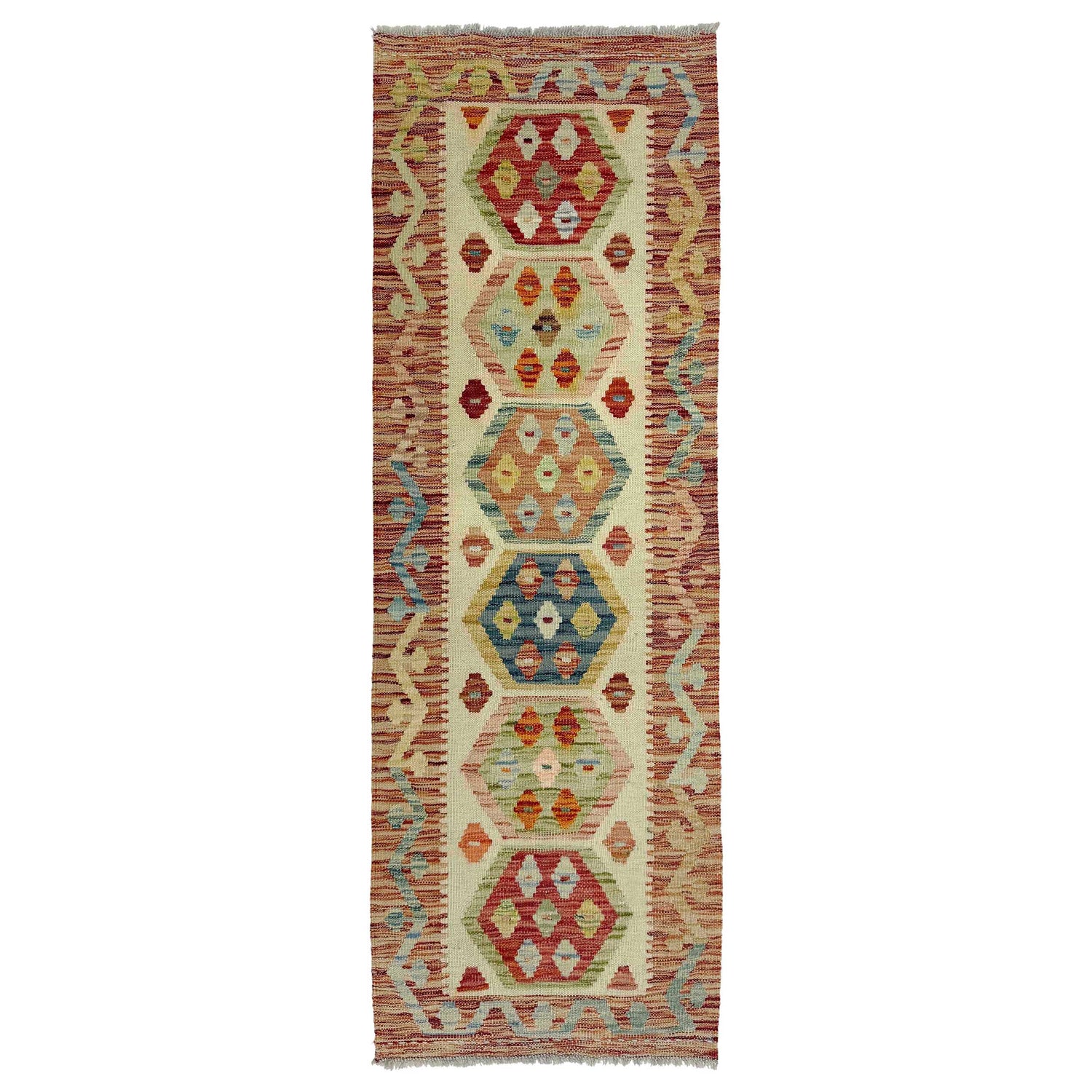 Short Kilim Runner 1' 11" x 5' 8" ft / 59 x 172 cm - No. R38729