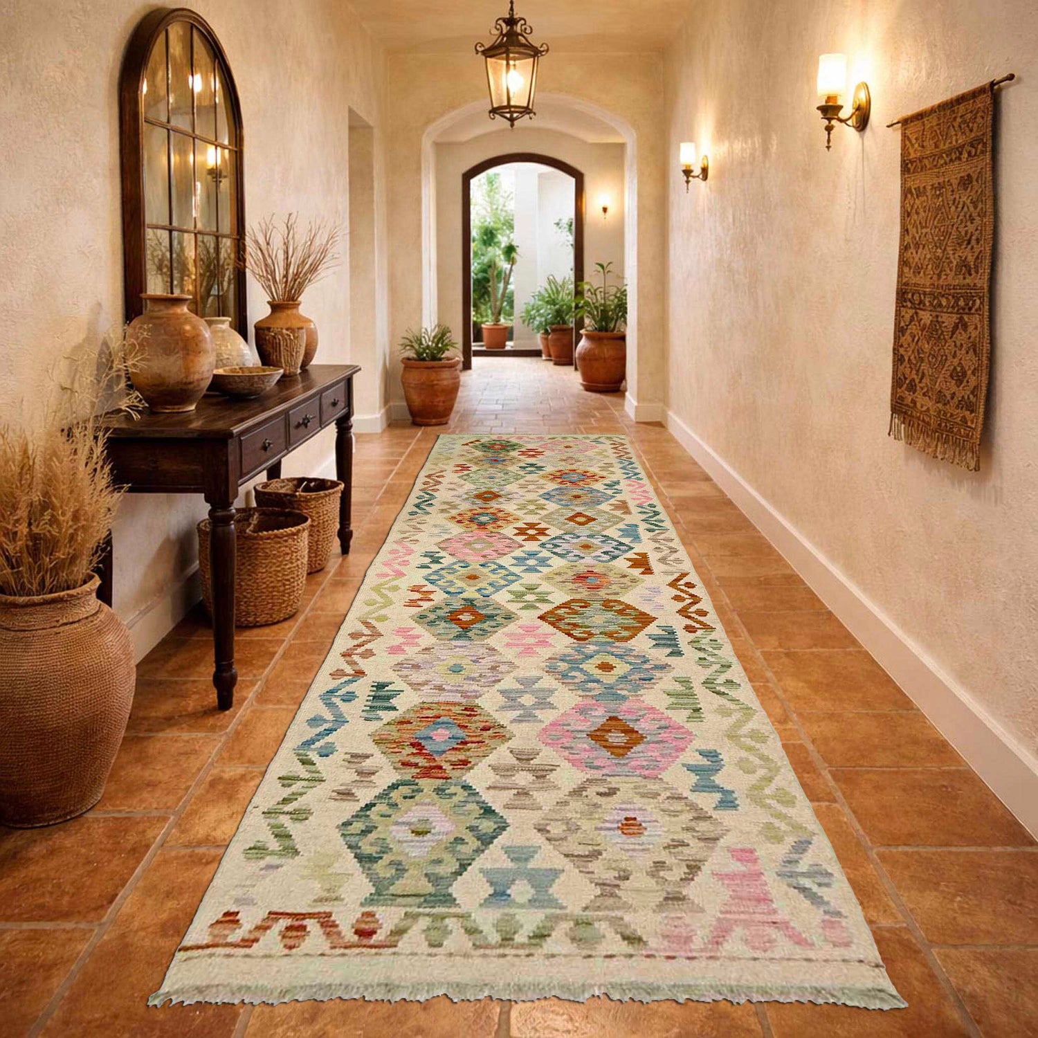 Long Kilim Runner 2' 7" x 9' 4" ft / 79 x 285 cm - No. R38735