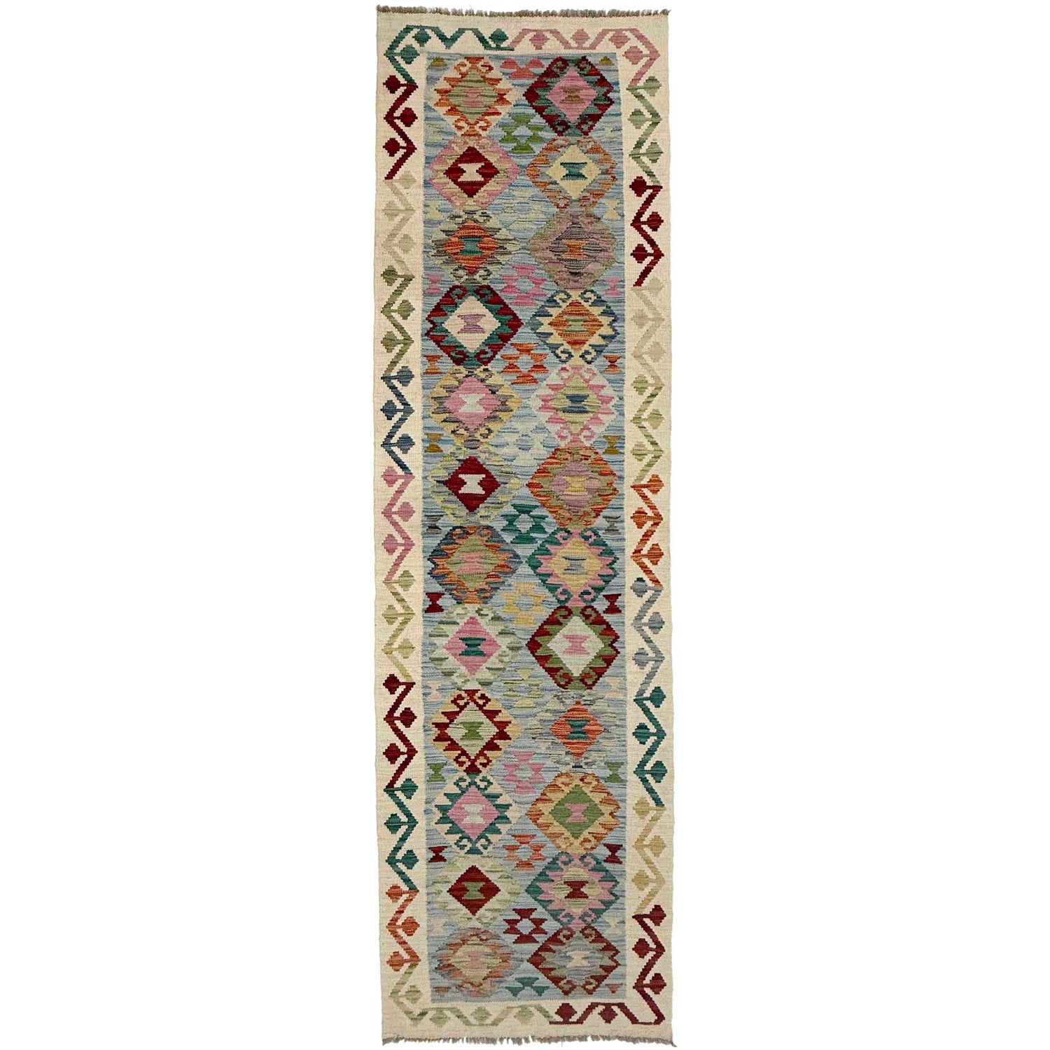 Handmade Vegetable Kilim Runner 2' 6" x 10' 2" ft / 77 x 309 cm - No. R38737