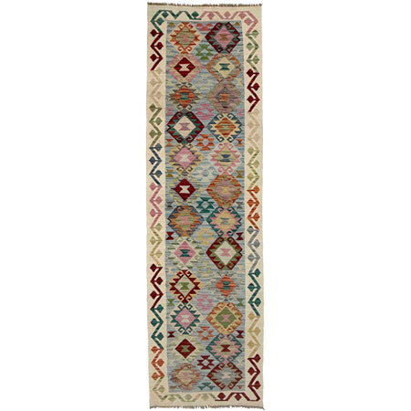 Handmade Vegetable Kilim Runner 2' 6" x 10' 2" ft / 77 x 309 cm - No. R38737