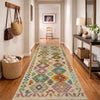 Hand Woven Wool Kelim Runner 2' 7" x 9' 5" ft / 79 x 288 cm - No. R38740