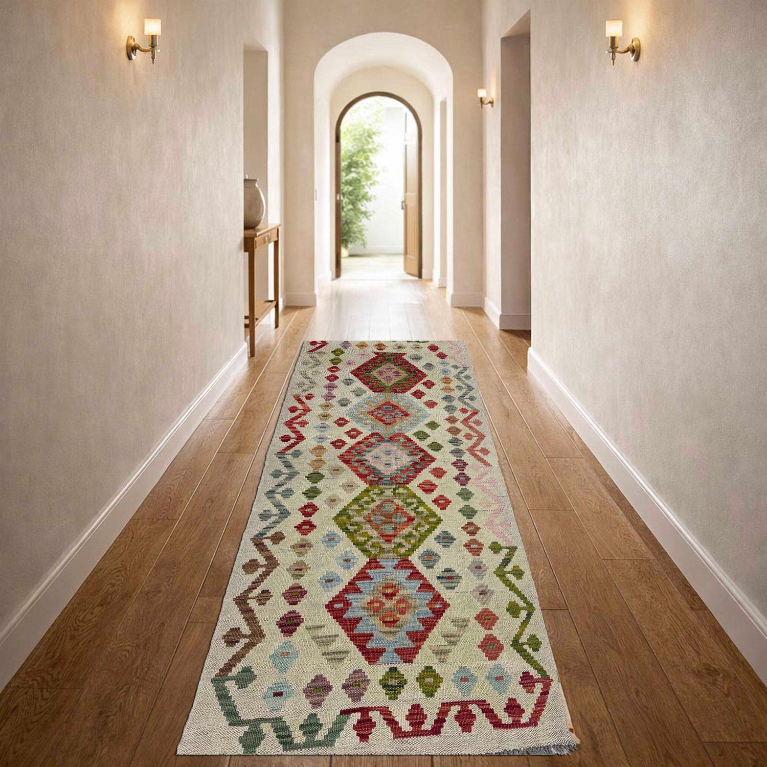 Handmade Vegetable Kilim Runner 2' 3" x 6' 3" ft / 69 x 190 cm - No. R38742