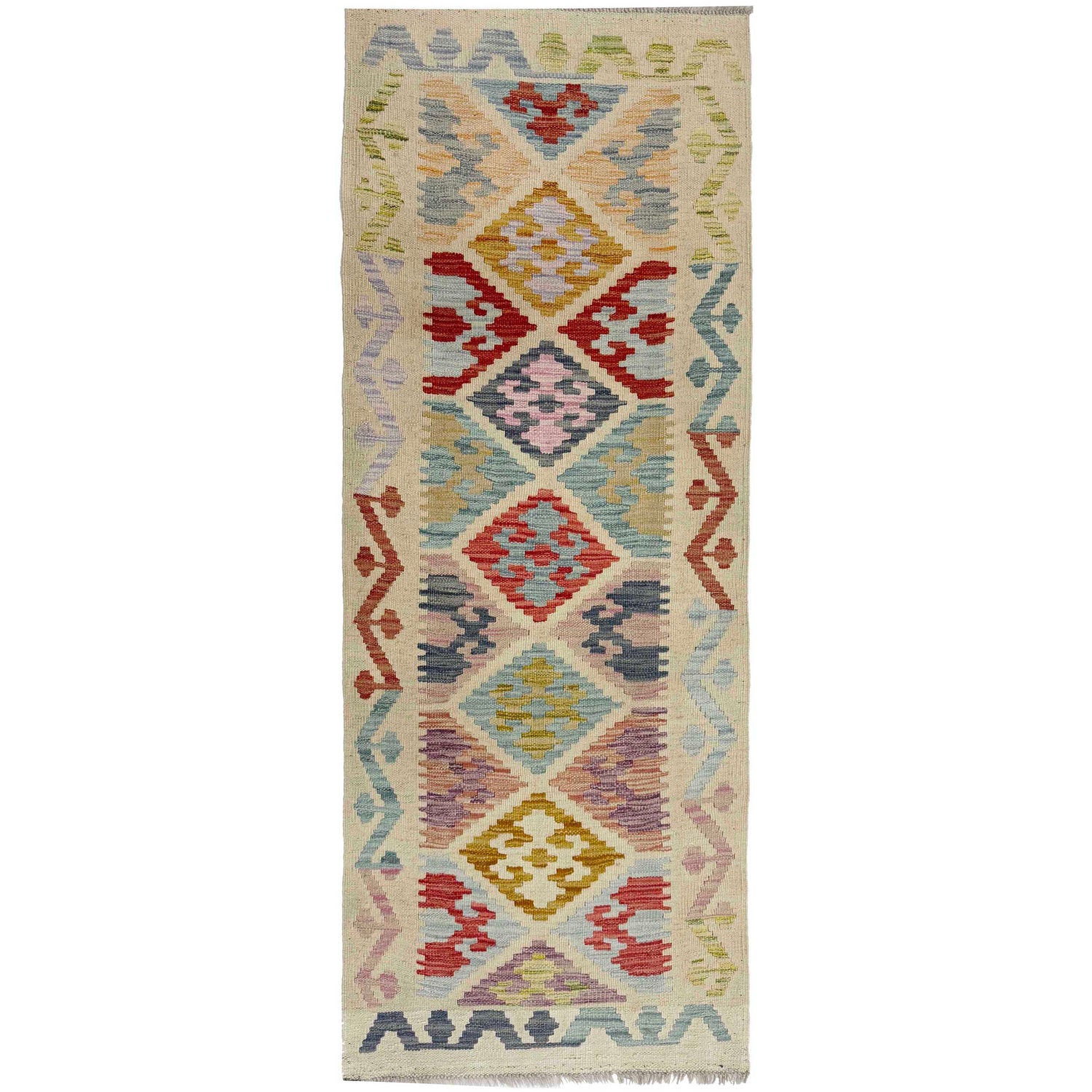 Handmade Vegetable Kelim Runner 2' 0" x 5' 7" ft / 62 x 171 cm - No. R38743