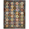 Handmade Turkish Design Wool Kilim 6' 6" x 10' 1" ft / 197 x 307 cm - No. R38747