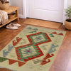 Handmade Turkish Design Wool Kilim 1' 11" x 2' 7" ft / 58 x 80 cm - No. R38764
