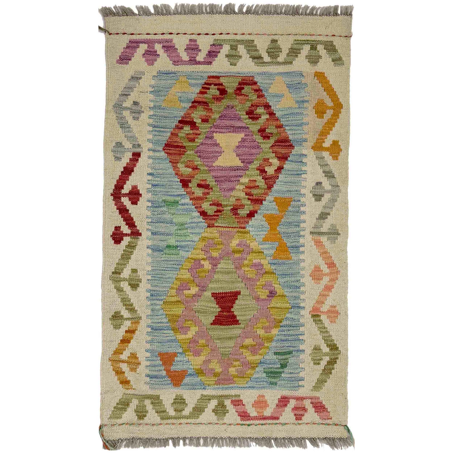 Small Size Chobi Kilim 1' 10" x 3' 1" ft / 56 x 95 cm - No. R38766