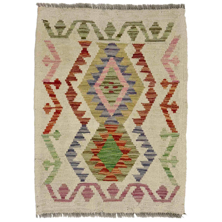 Hand Knotted Flatweave Kilim 2' 0" x 2' 8" ft / 61 x 82 cm - No. R38770
