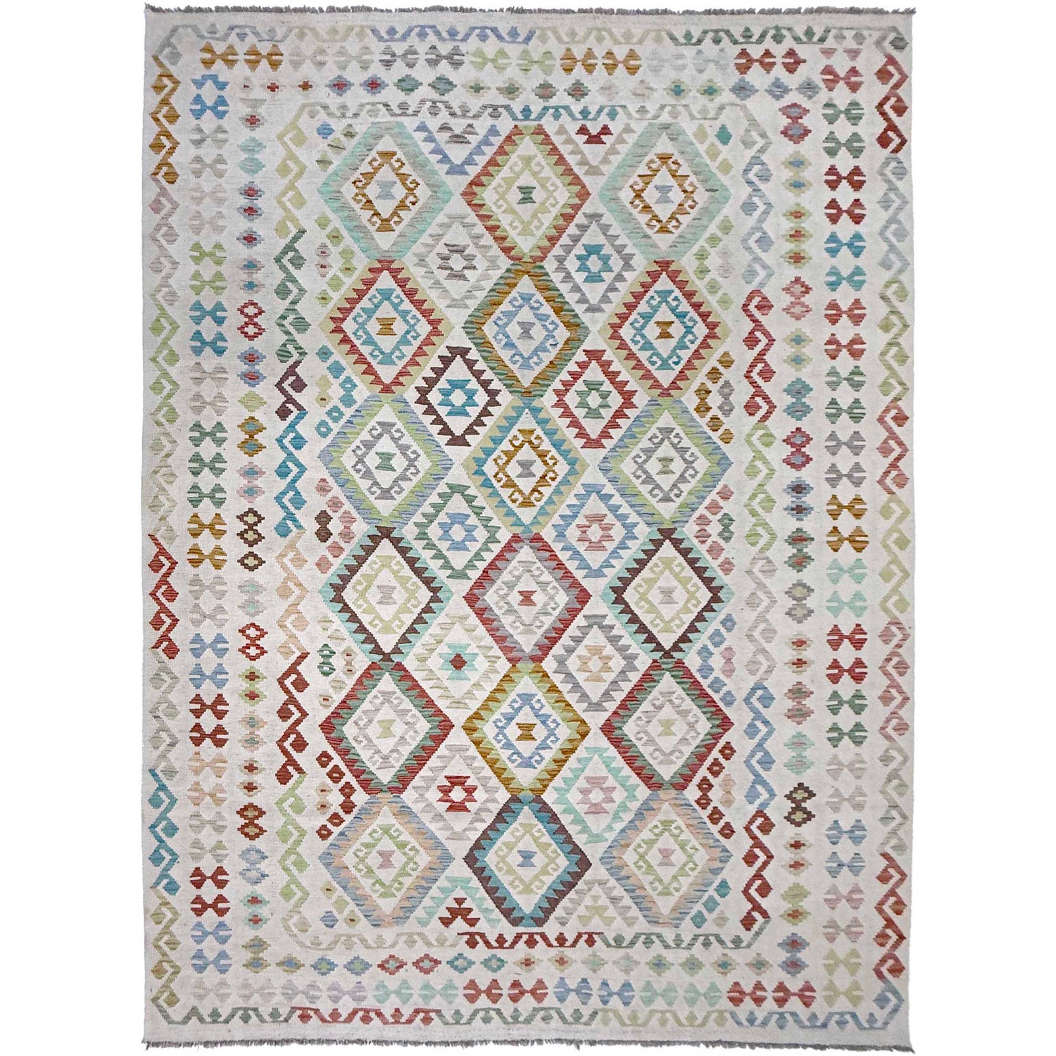 Handmade Vegetable Kilim 8' 8" x 11' 6" ft / 263 x 350 cm - No. R38779