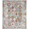 Multi Color ful Flat-Weave Wool Kilim 8' 0" x 9' 9" ft / 244 x 296 cm - No. R38780