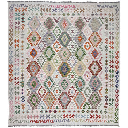 Handmade Vegetable Kilim 8' 10" x 9' 3" ft / 269 x 283 cm - No. R38782