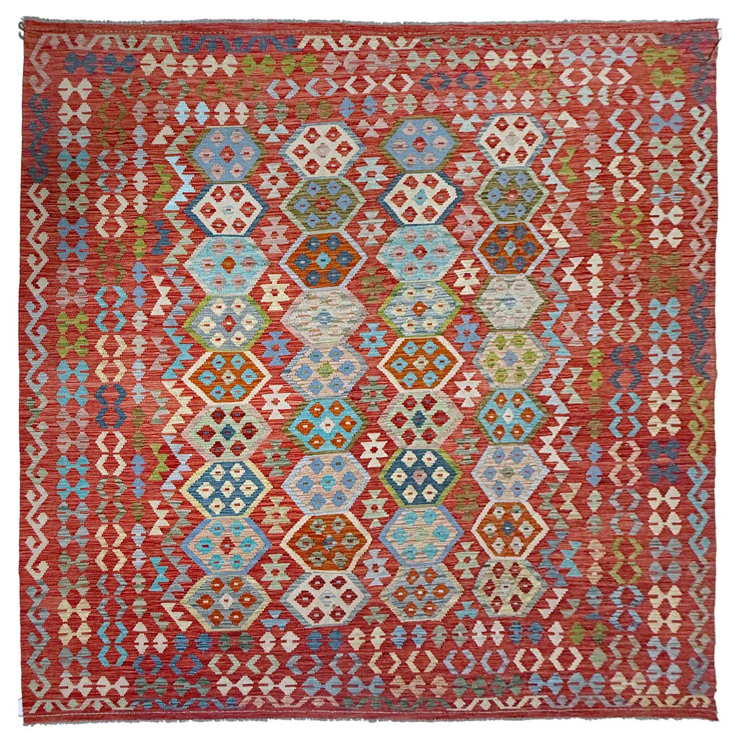 Handmade Vegetable Kilim 8' 0" x 10' 0" ft / 244 x 306 cm - No. R38783