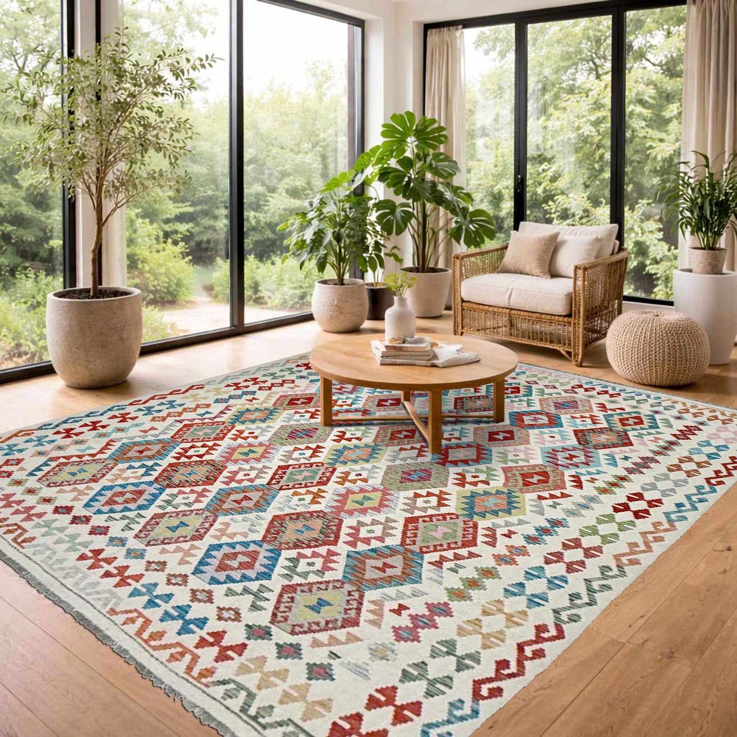 Handmade Vegetable Kelim 8' 4" x 9' 10" ft / 255 x 300 cm - No. R38784