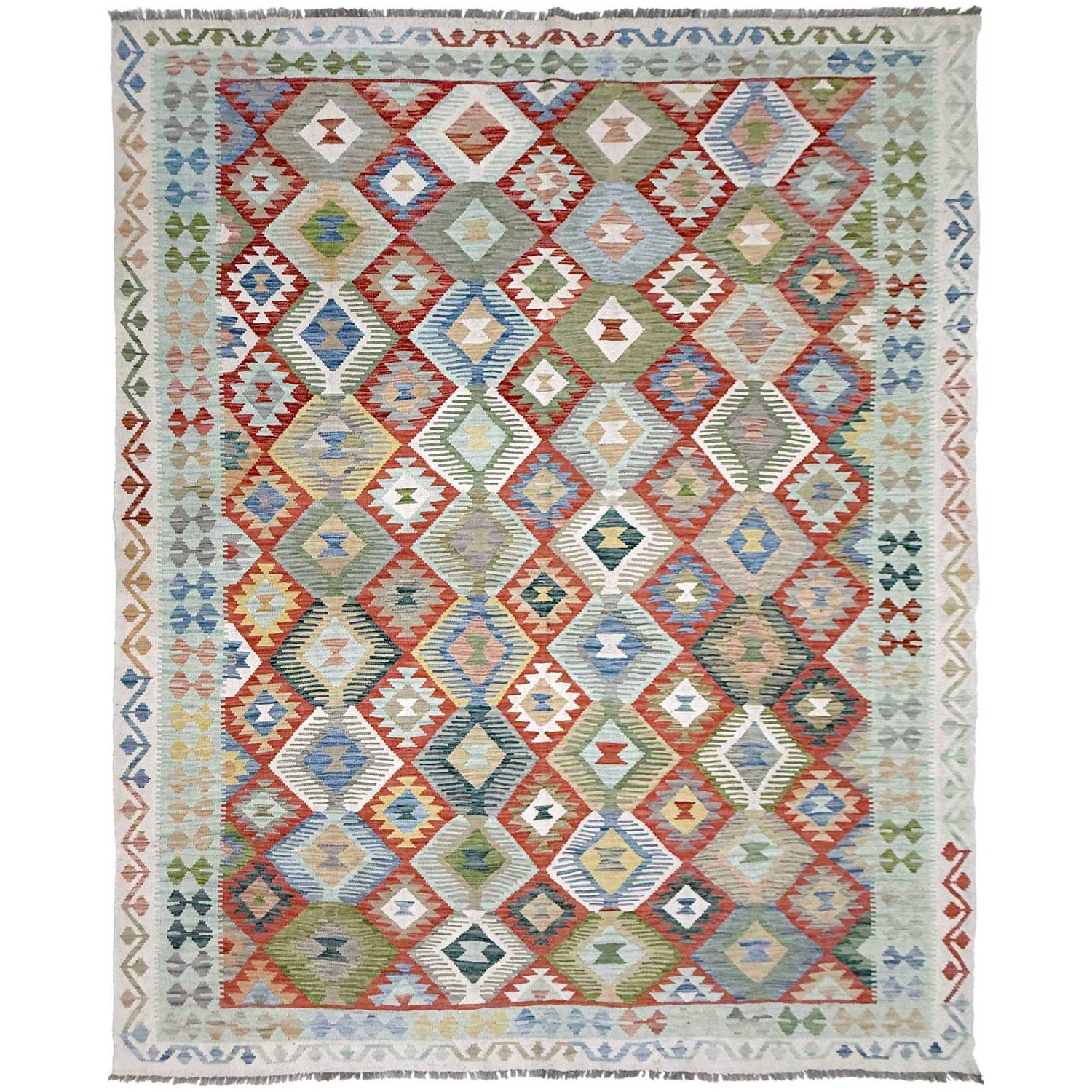 Handmade Vegetable Kelim 8' 0" x 9' 11" ft / 243 x 303 cm - No. R38785