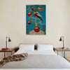 Hand Knotted Birds Pictorial Area Rug 3' 3" x 4' 9" ft / 99 x 145 cm - No. R38793
