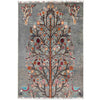 Gray Color Tree Of Life Area Rug 3' 5" x 5' 2" ft / 103 x 157 cm - No. R38794
